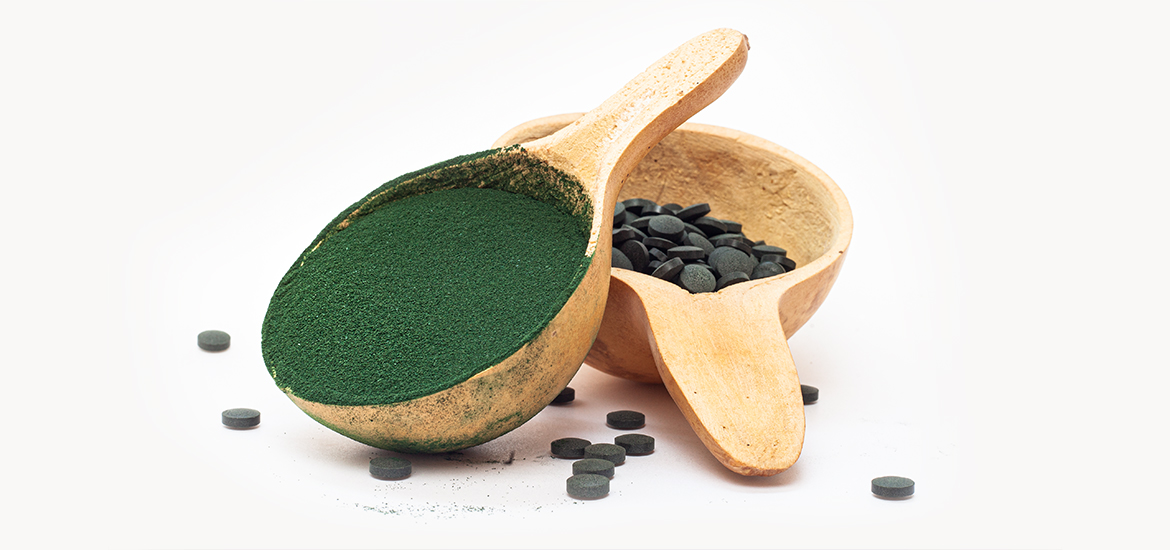 spiruline poudre et comprimés